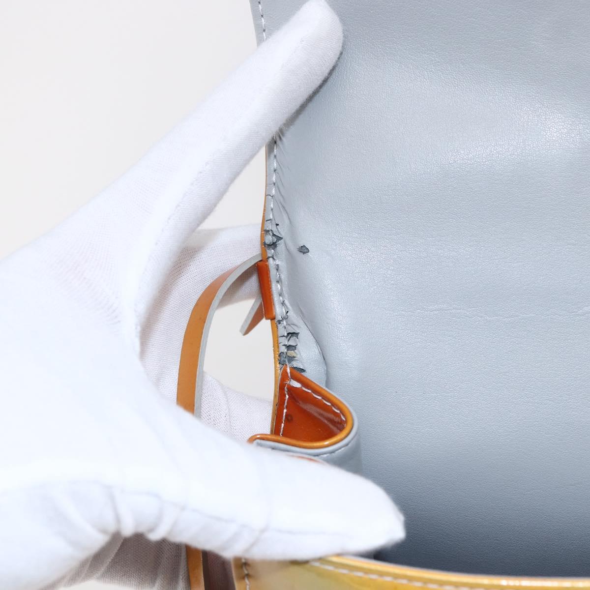 LOUIS VUITTON Monogram Vernis Spring Street Hand Bag Gris M91029 LV Auth BA6515