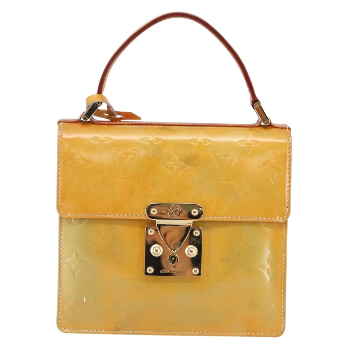 LOUIS VUITTON Monogram Vernis Spring Street Hand Bag Gris M91029 LV Auth BA6515