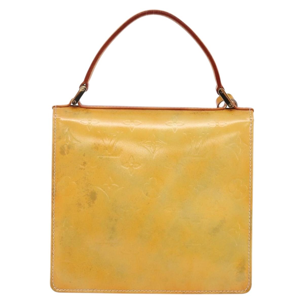 LOUIS VUITTON Monogram Vernis Spring Street Hand Bag Gris M91029 LV Auth BA6515