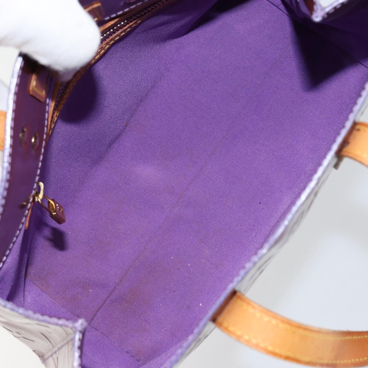 LOUIS VUITTON Monogram Vernis Reade PM Hand Bag Purple Viole M93578 Auth BA6516