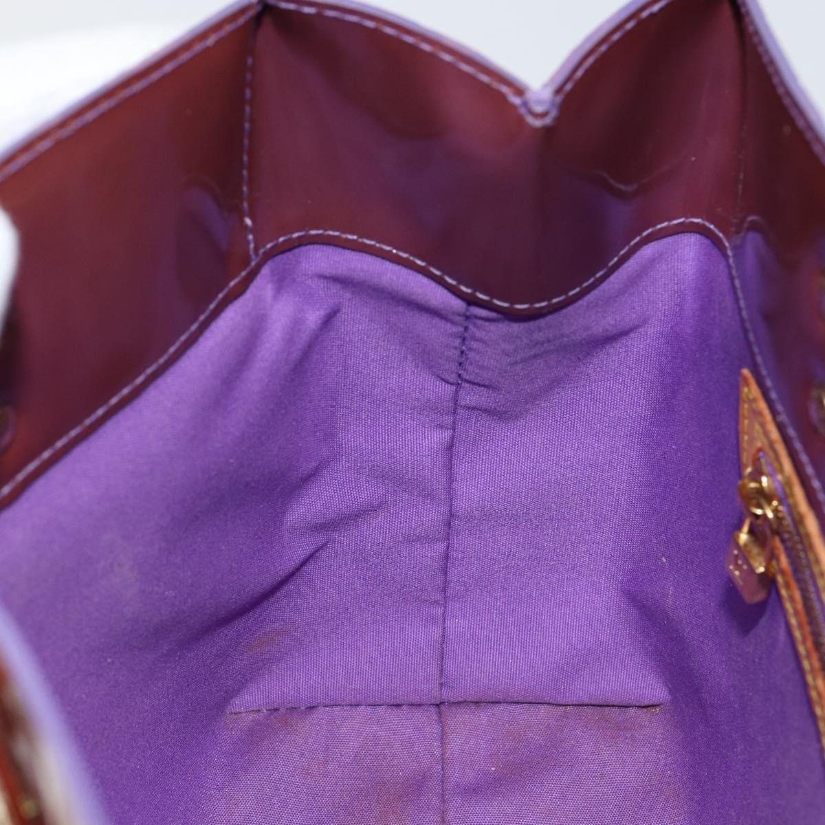 LOUIS VUITTON Monogram Vernis Reade PM Hand Bag Purple Viole M93578 Auth BA6516