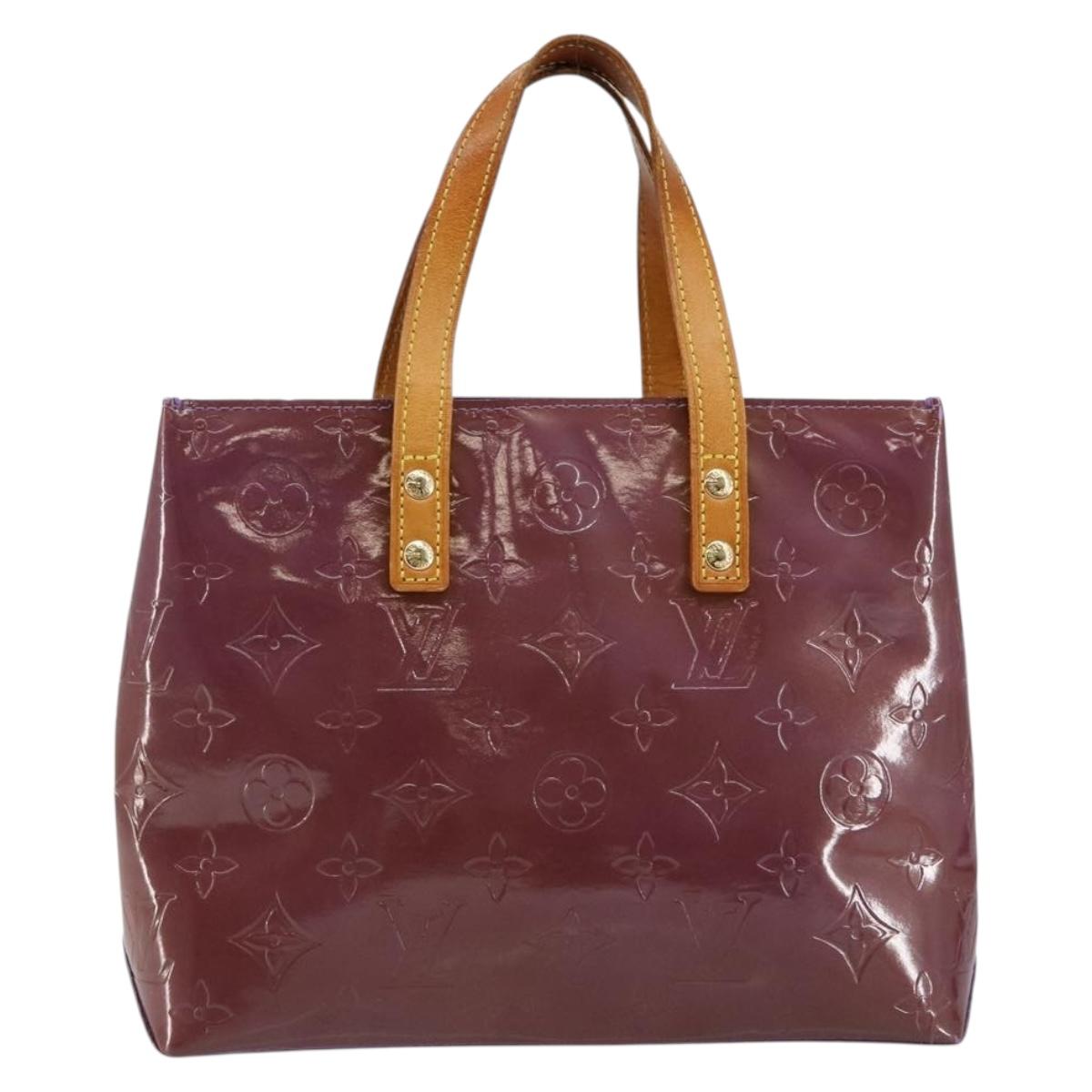 LOUIS VUITTON Monogram Vernis Reade PM Hand Bag Purple Viole M93578 Auth BA6516