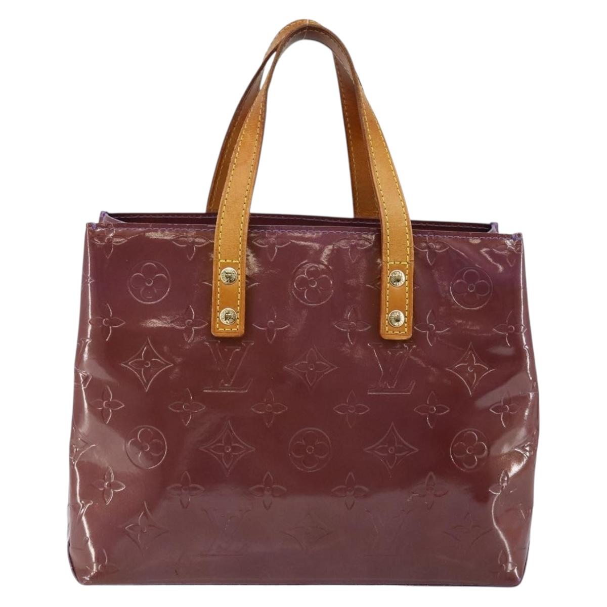 LOUIS VUITTON Monogram Vernis Reade PM Hand Bag Purple Viole M93578 Auth BA6516
