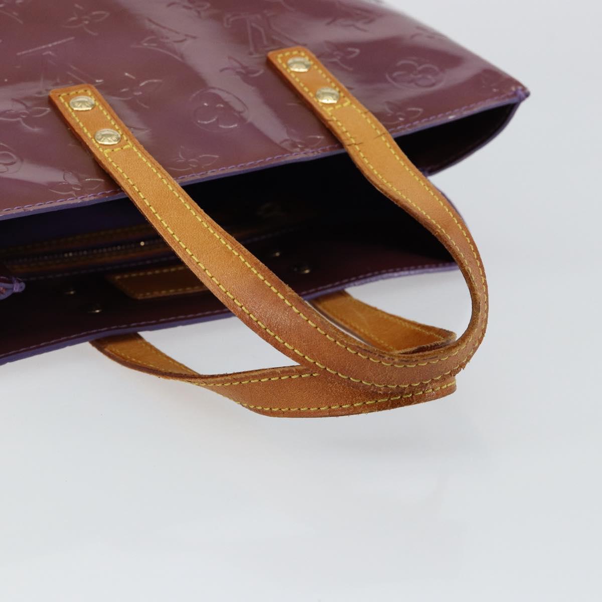 LOUIS VUITTON Monogram Vernis Reade PM Hand Bag Purple Viole M93578 Auth BA6516