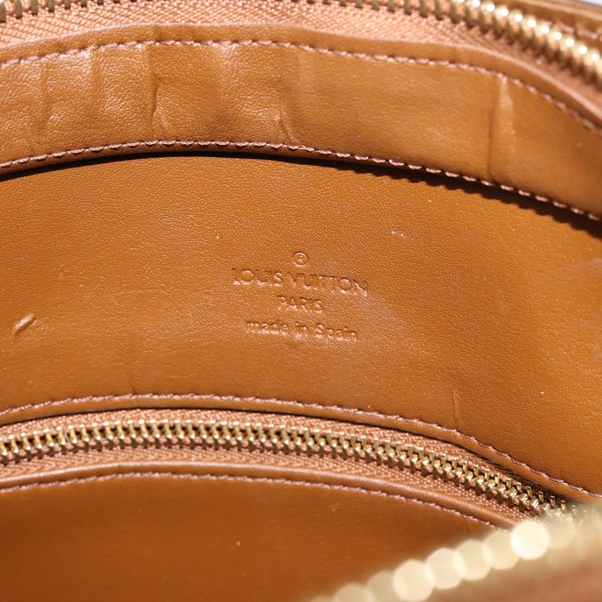 LOUIS VUITTON Monogram Vernis Houston Hand Bag Bronze M91122 LV Auth BA6517