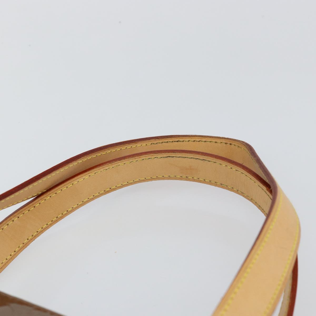 LOUIS VUITTON Monogram Vernis Houston Hand Bag Bronze M91122 LV Auth BA6517