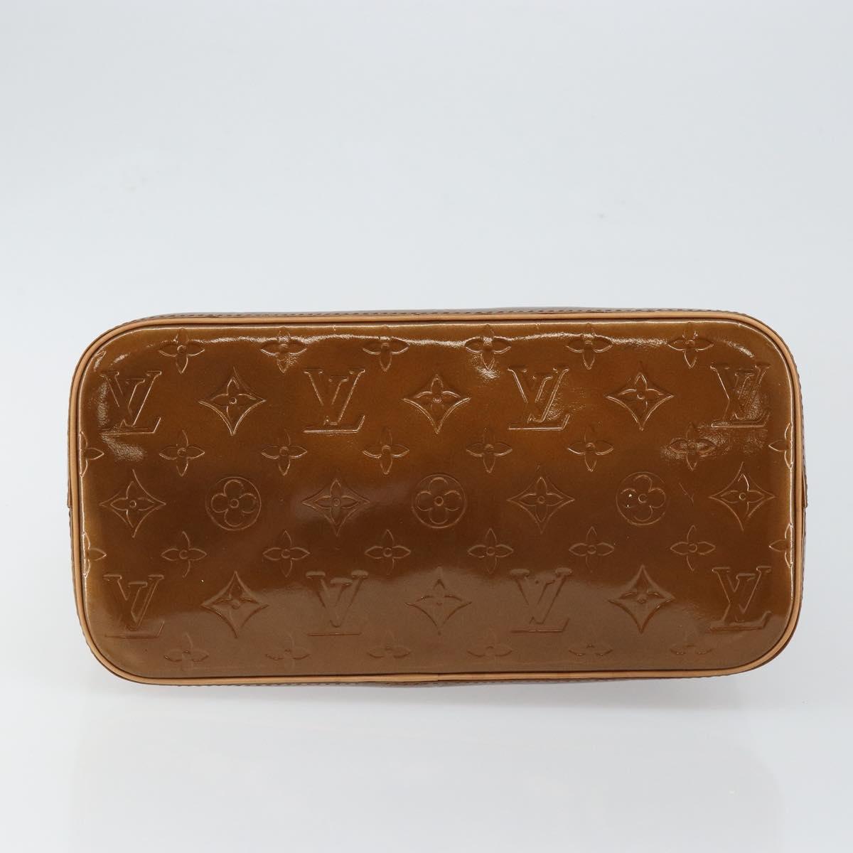 LOUIS VUITTON Monogram Vernis Houston Hand Bag Bronze M91122 LV Auth BA6517