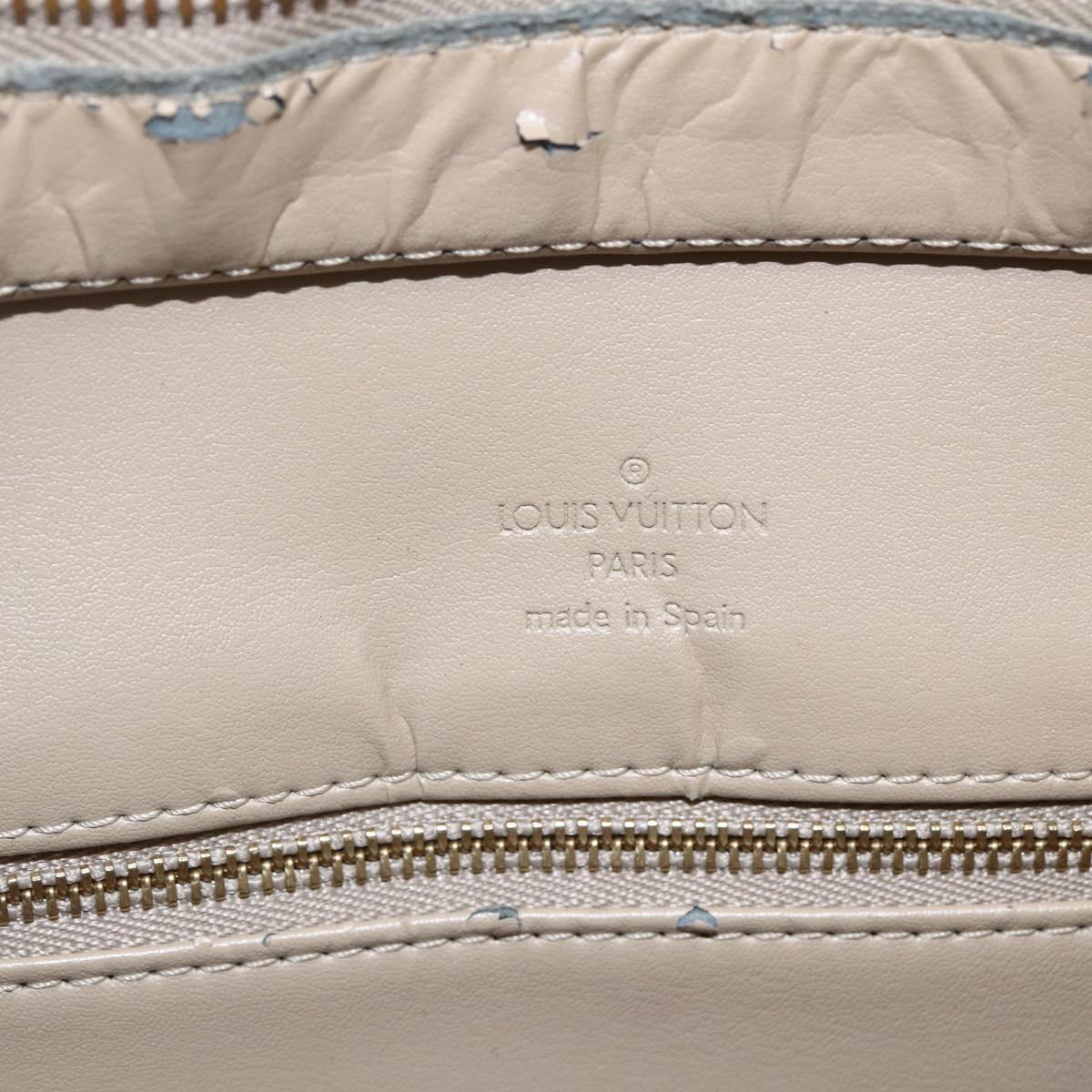 LOUIS VUITTON Monogram Vernis Houston Hand Bag Beige M91004 LV Auth BA6518