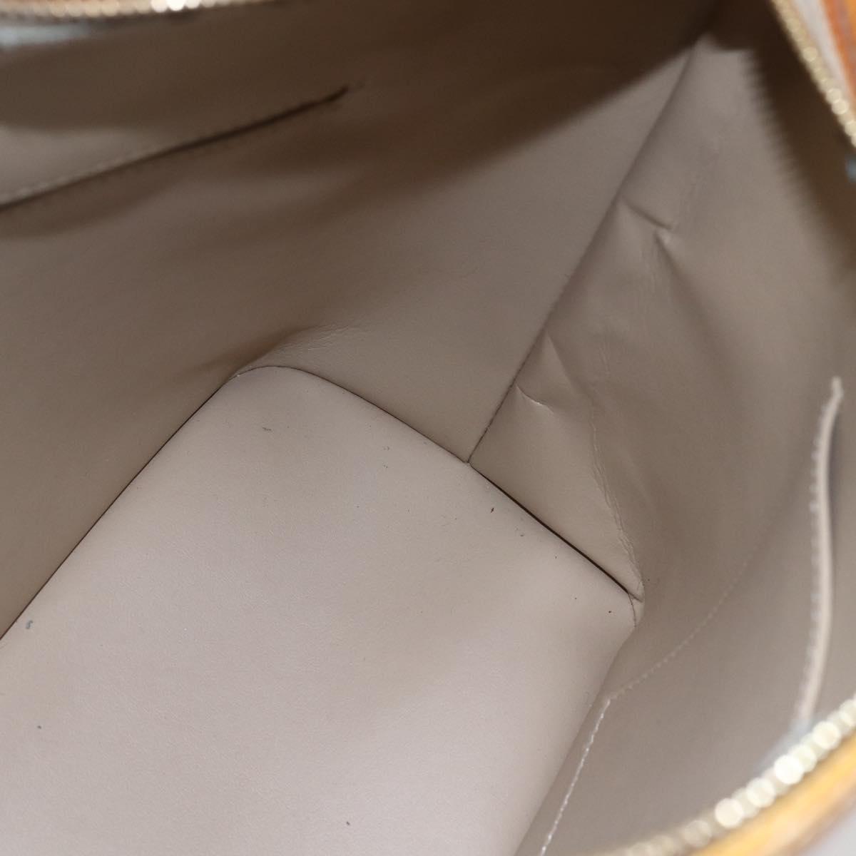 LOUIS VUITTON Monogram Vernis Houston Hand Bag Beige M91004 LV Auth BA6518