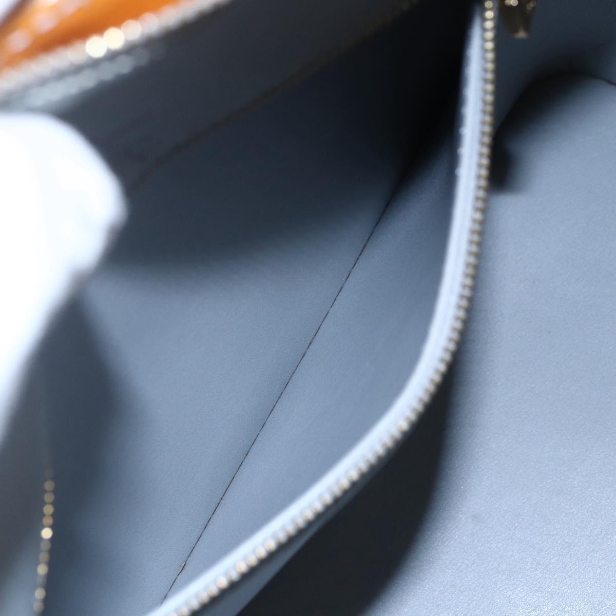 LOUIS VUITTON Monogram Vernis Houston Hand Bag Gris M91053 LV Auth BA6519