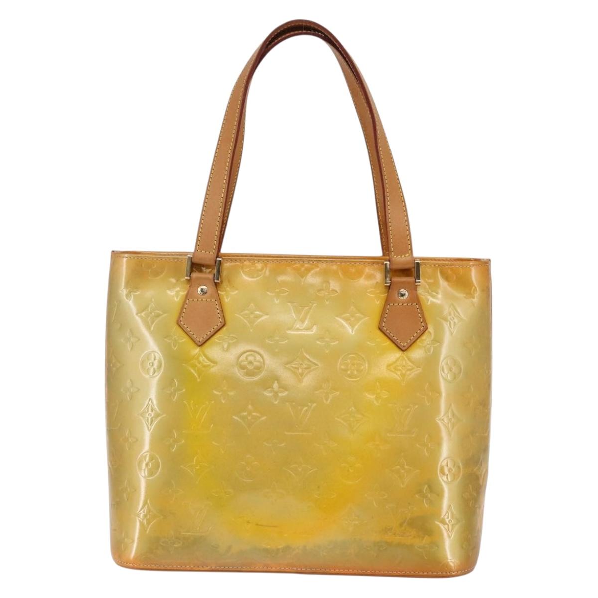 LOUIS VUITTON Monogram Vernis Houston Hand Bag Gris M91053 LV Auth BA6519