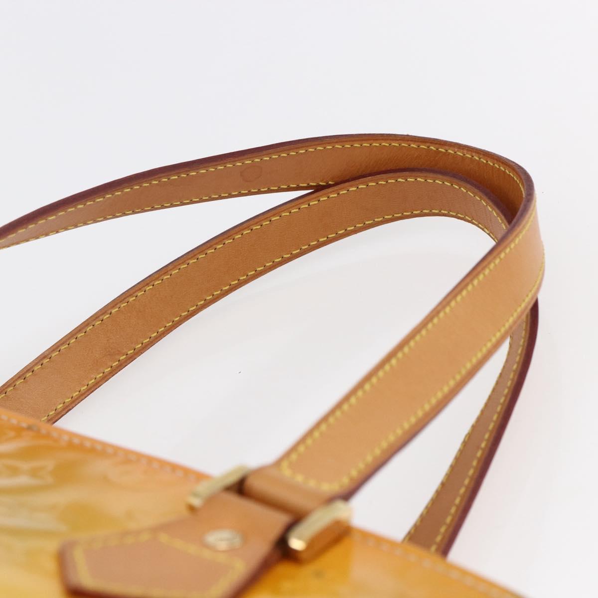 LOUIS VUITTON Monogram Vernis Houston Hand Bag Gris M91053 LV Auth BA6519