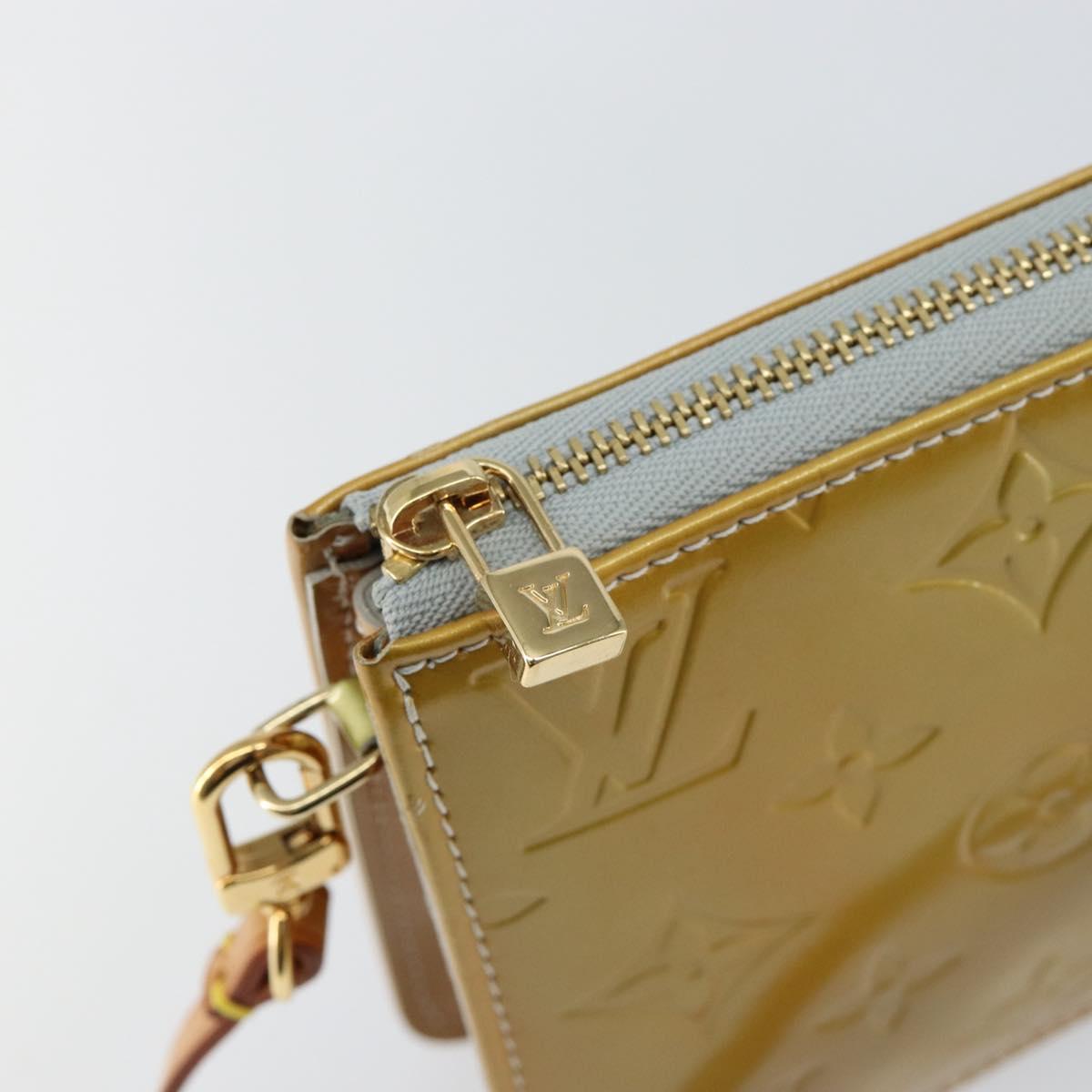 LOUIS VUITTON Monogram Vernis Lexington Accessory Pouch Gris M91056 Auth BA6521