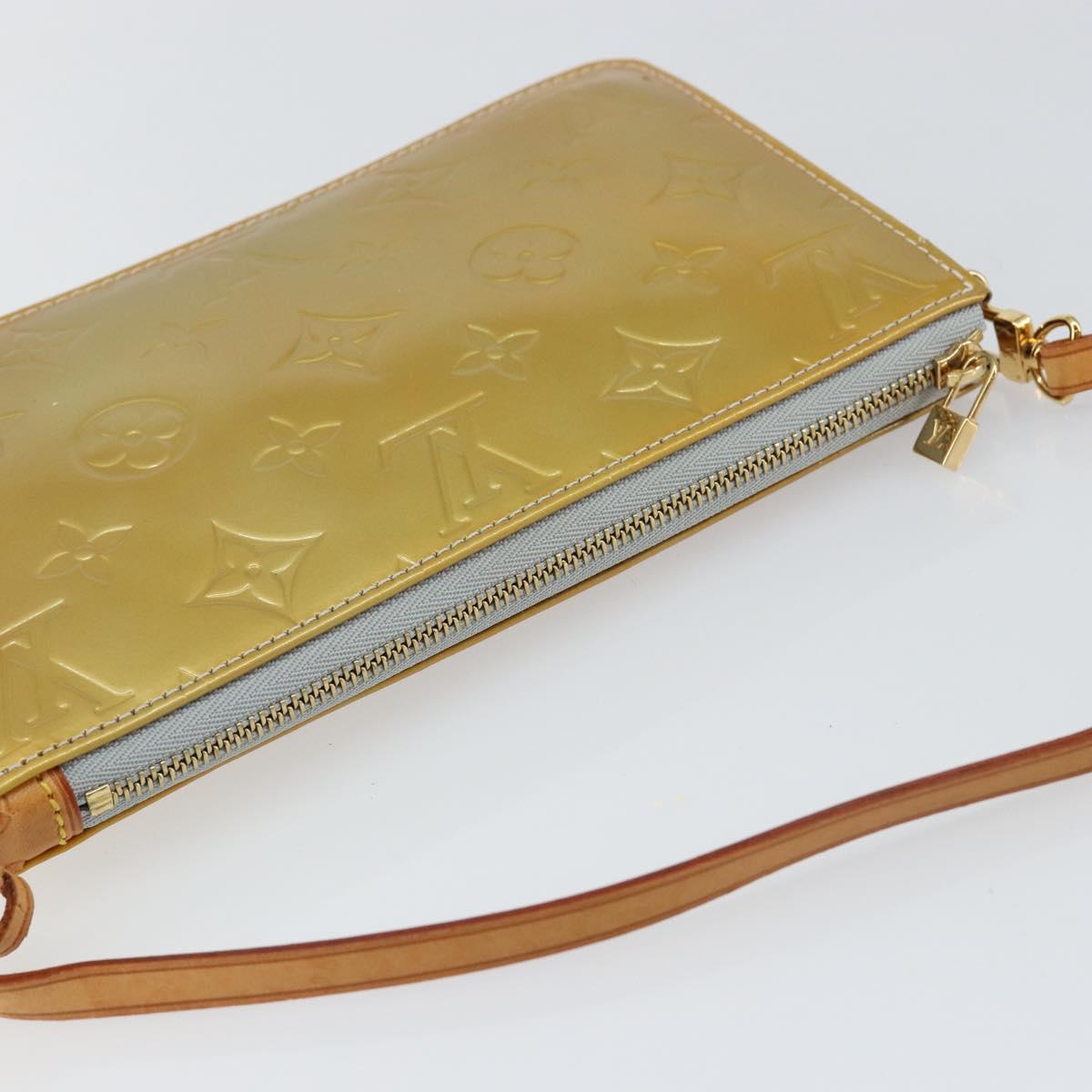 LOUIS VUITTON Monogram Vernis Lexington Accessory Pouch Gris M91056 Auth BA6521