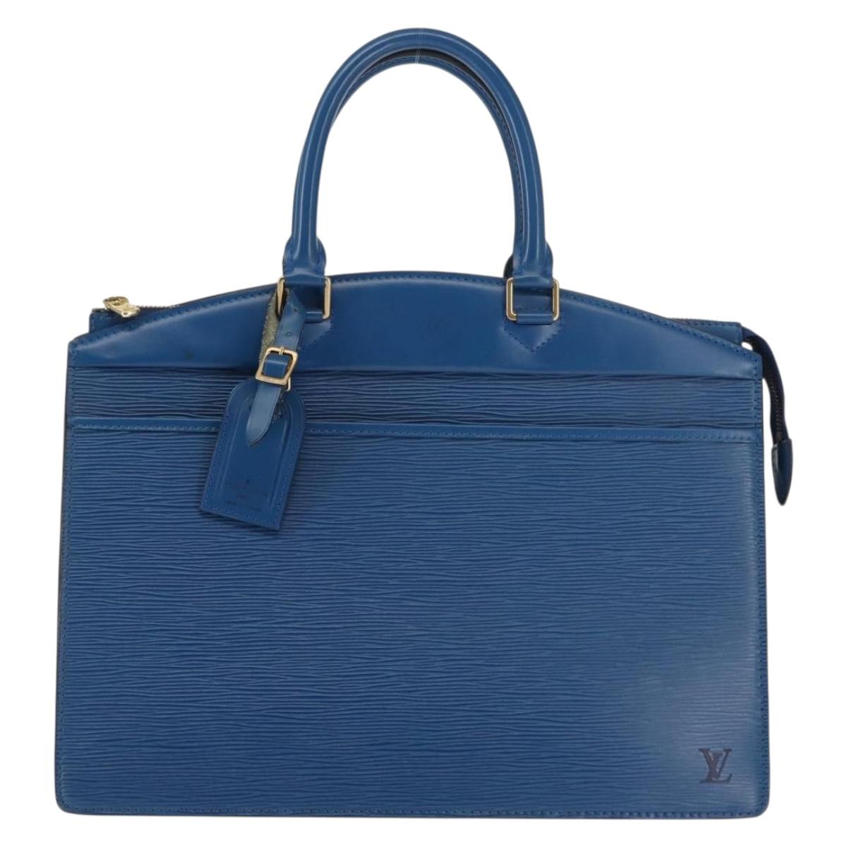 LOUIS VUITTON Epi Riviera Hand Bag Blue M48185 LV Auth BA6523