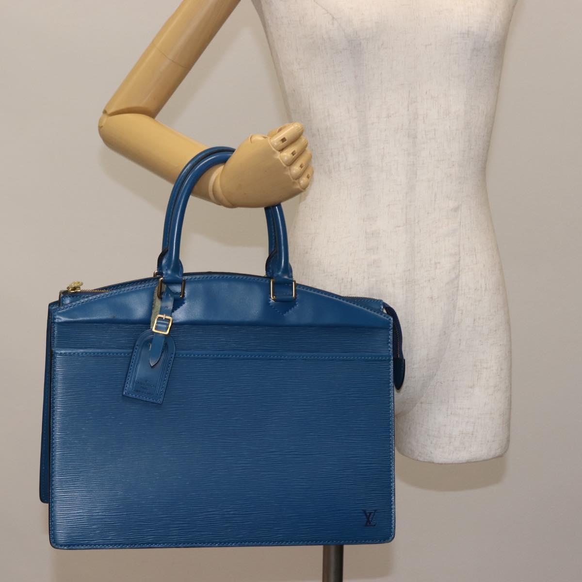 LOUIS VUITTON Epi Riviera Hand Bag Blue M48185 LV Auth BA6523