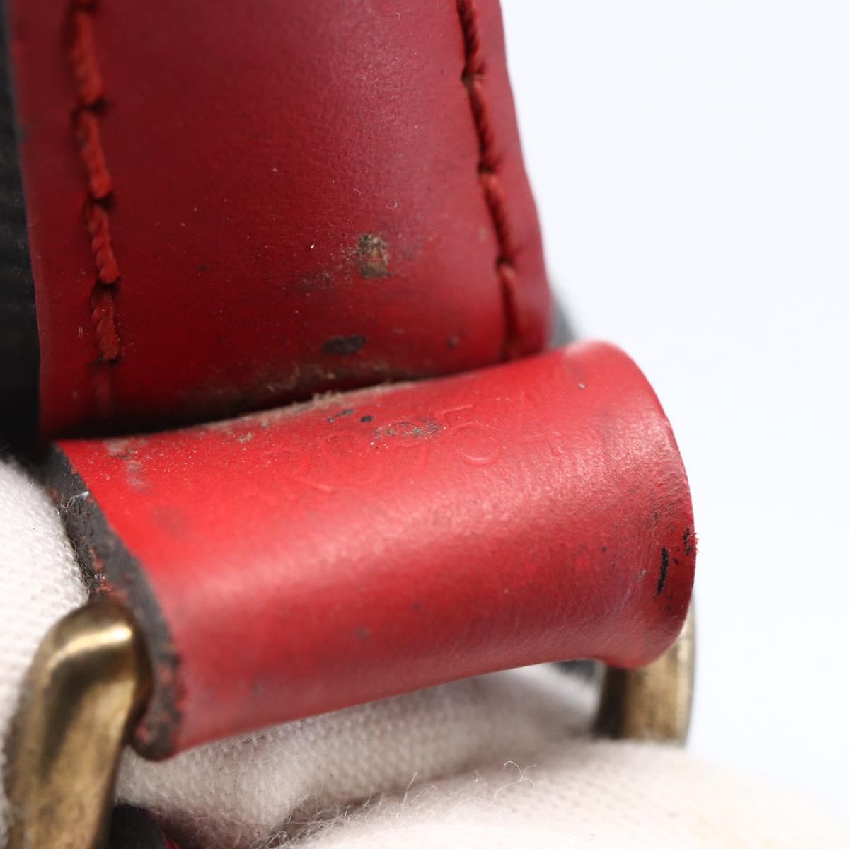 LOUIS VUITTON Epi Noe Shoulder Bag Bicolor Black Red M44017 LV Auth BA6524