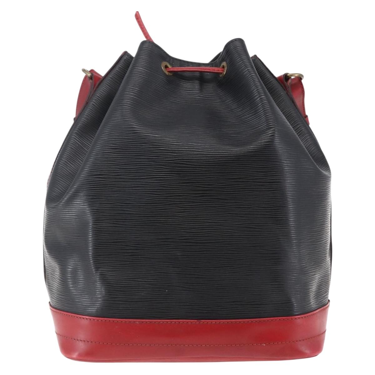 LOUIS VUITTON Epi Noe Shoulder Bag Bicolor Black Red M44017 LV Auth BA6524