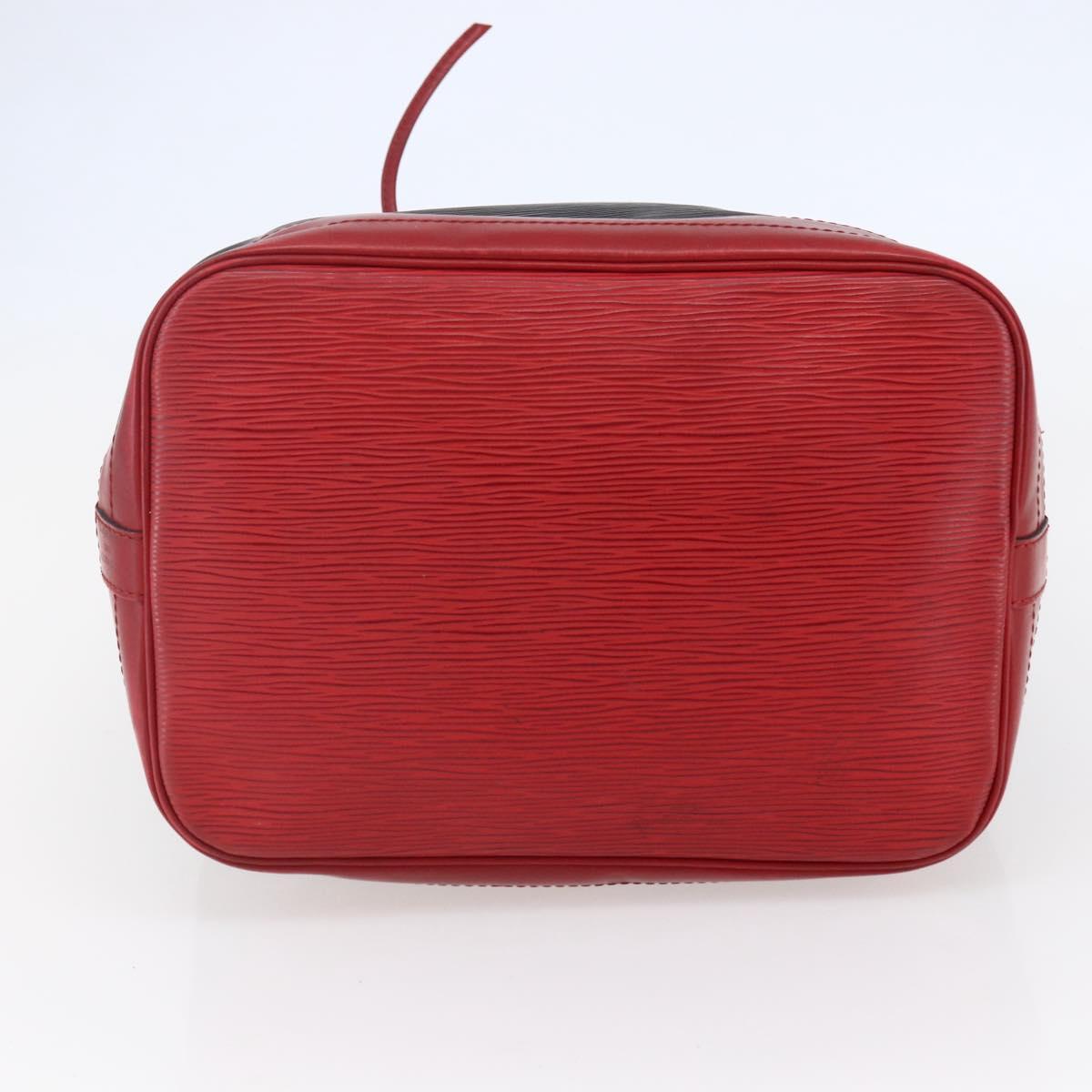 LOUIS VUITTON Epi Noe Shoulder Bag Bicolor Black Red M44017 LV Auth BA6524