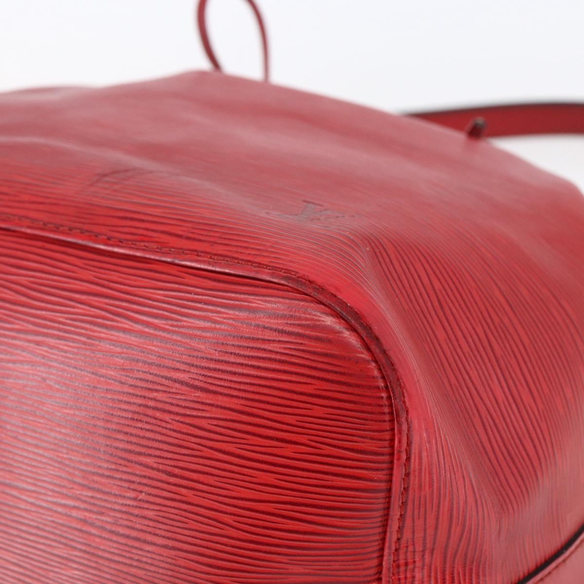 LOUIS VUITTON Epi Petit Noe Shoulder Bag Red M44107 LV Auth BA6525