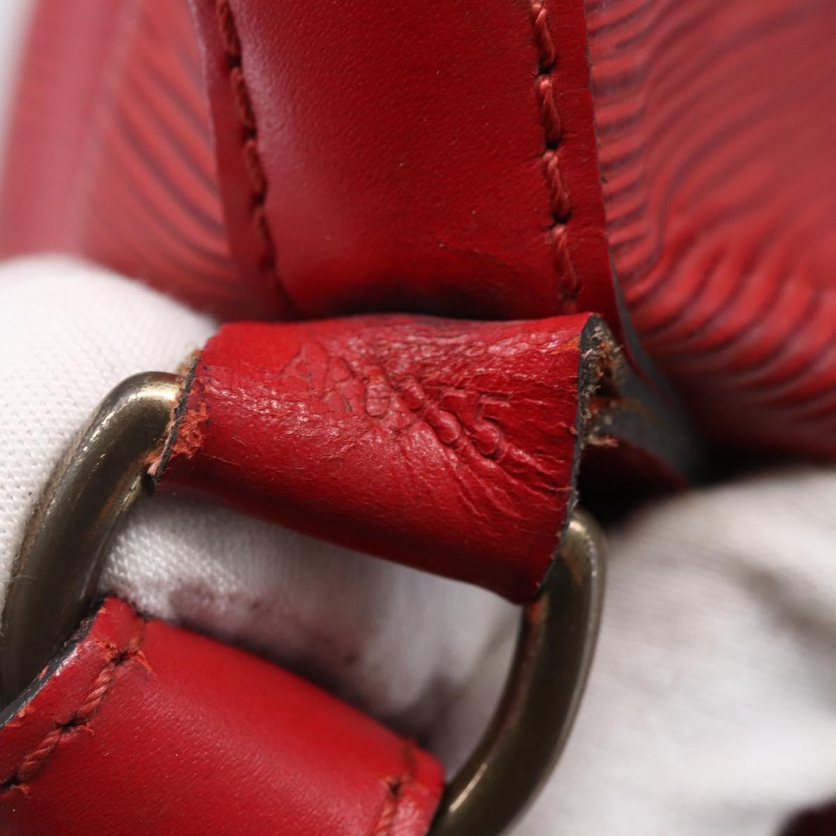 LOUIS VUITTON Epi Petit Noe Shoulder Bag Red M44107 LV Auth BA6525