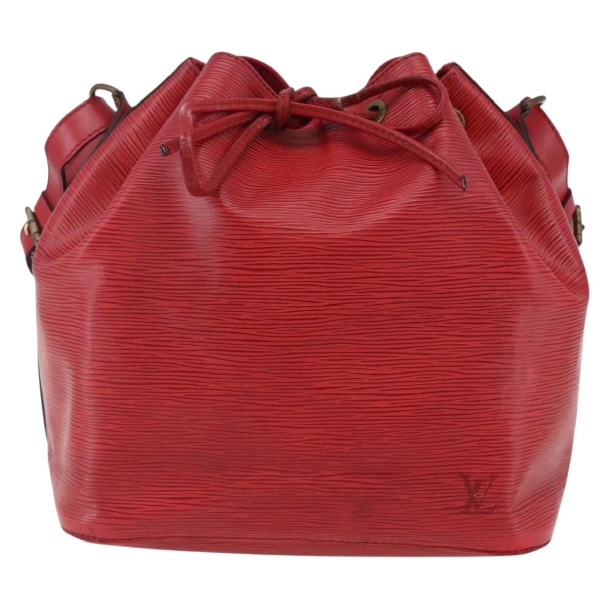 LOUIS VUITTON Epi Petit Noe Shoulder Bag Red M44107 LV Auth BA6525