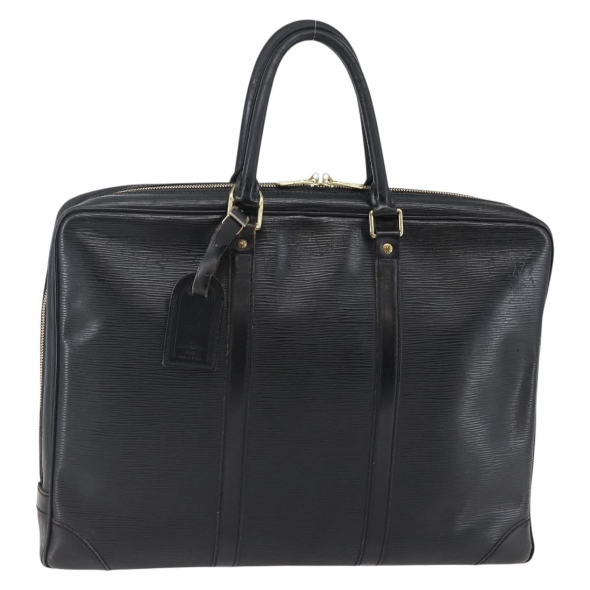 LOUIS VUITTON Epi Porte Documents Voyage Business Bag Black M54472 Auth BA6527