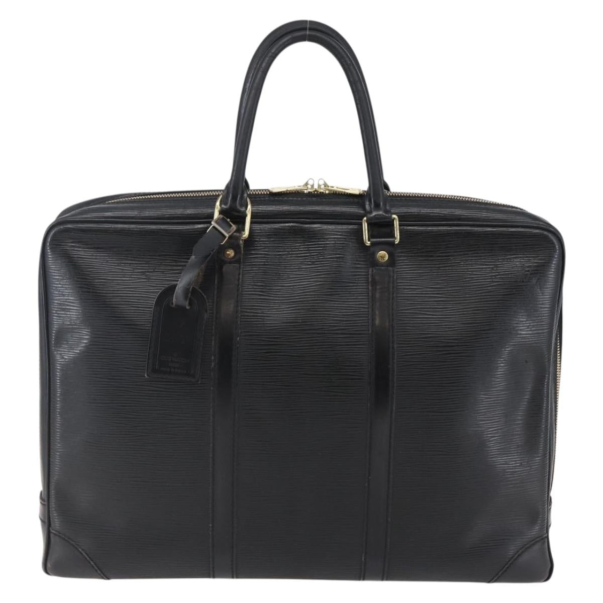 LOUIS VUITTON Epi Porte Documents Voyage Business Bag Black M54472 Auth BA6527
