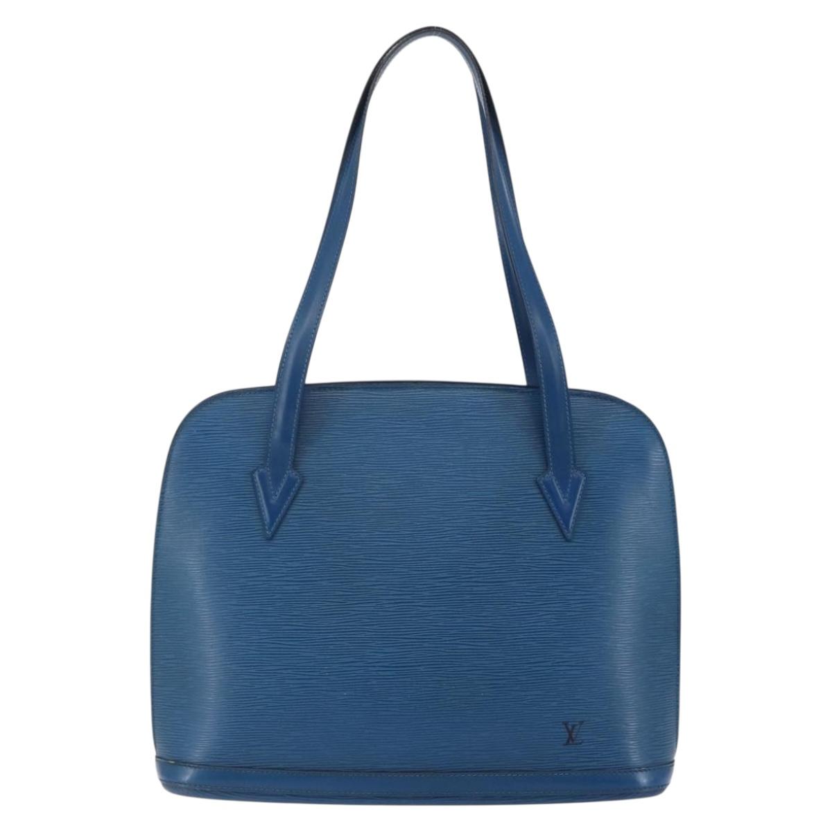 LOUIS VUITTON Epi Lussac Shoulder Bag Blue M52285 LV Auth BA6528