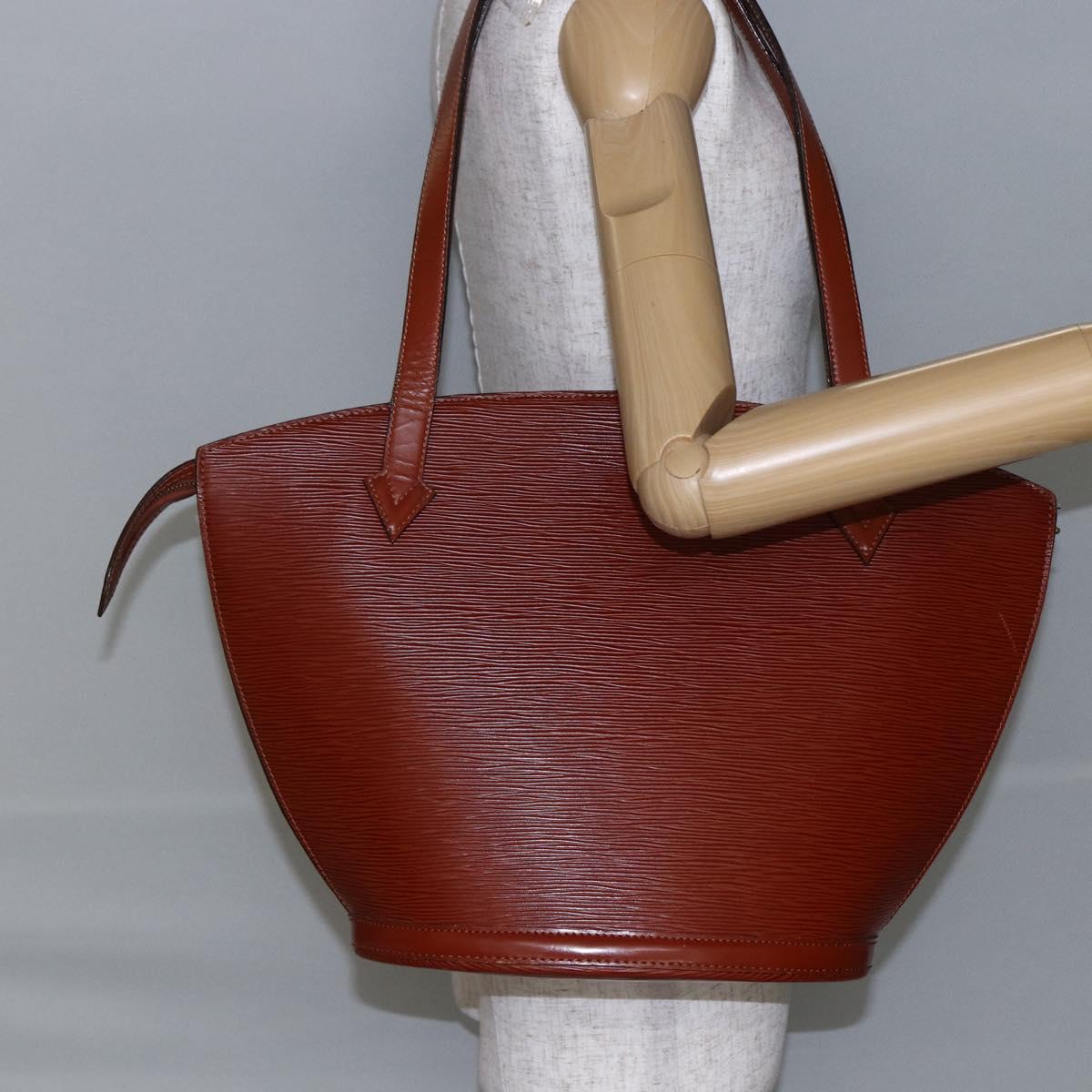 LOUIS VUITTON Epi Saint Jacques Shopping Bag Brown M52263 LV Auth BA6529