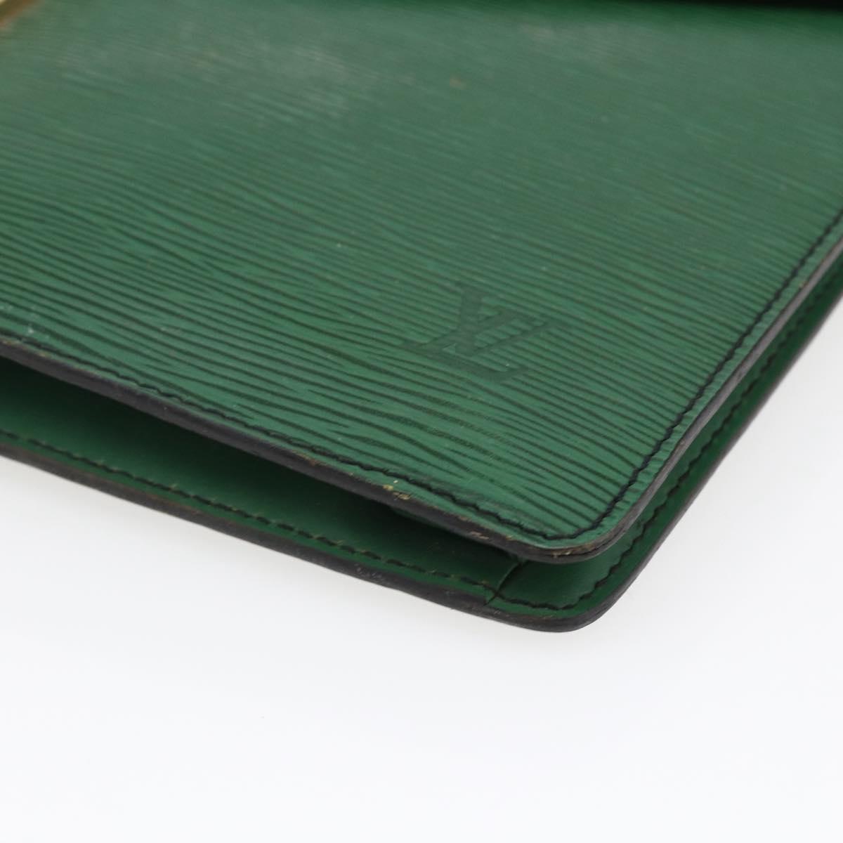 LOUIS VUITTON Epi Porte Documents Bandouliere Briefcase Green M54464 Auth BA6530