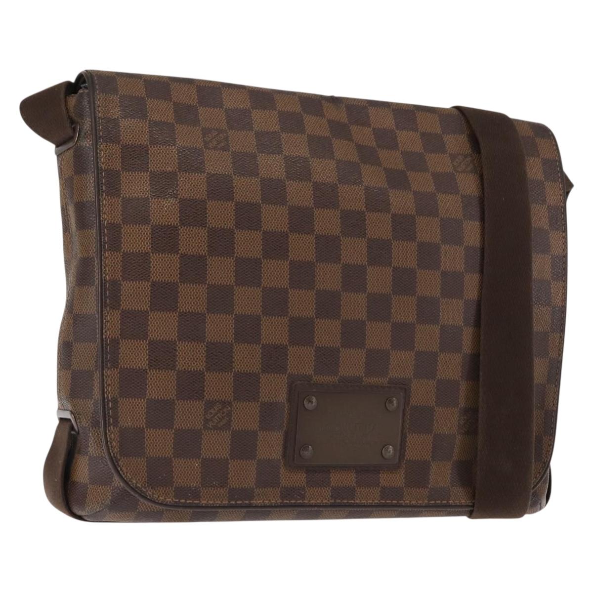 LOUIS VUITTON Damier Ebene Brooklyn MM Shoulder Bag N51211 LV Auth BA6531
