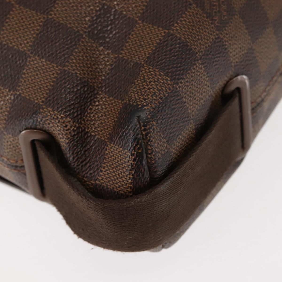 LOUIS VUITTON Damier Ebene Brooklyn MM Shoulder Bag N51211 LV Auth BA6531