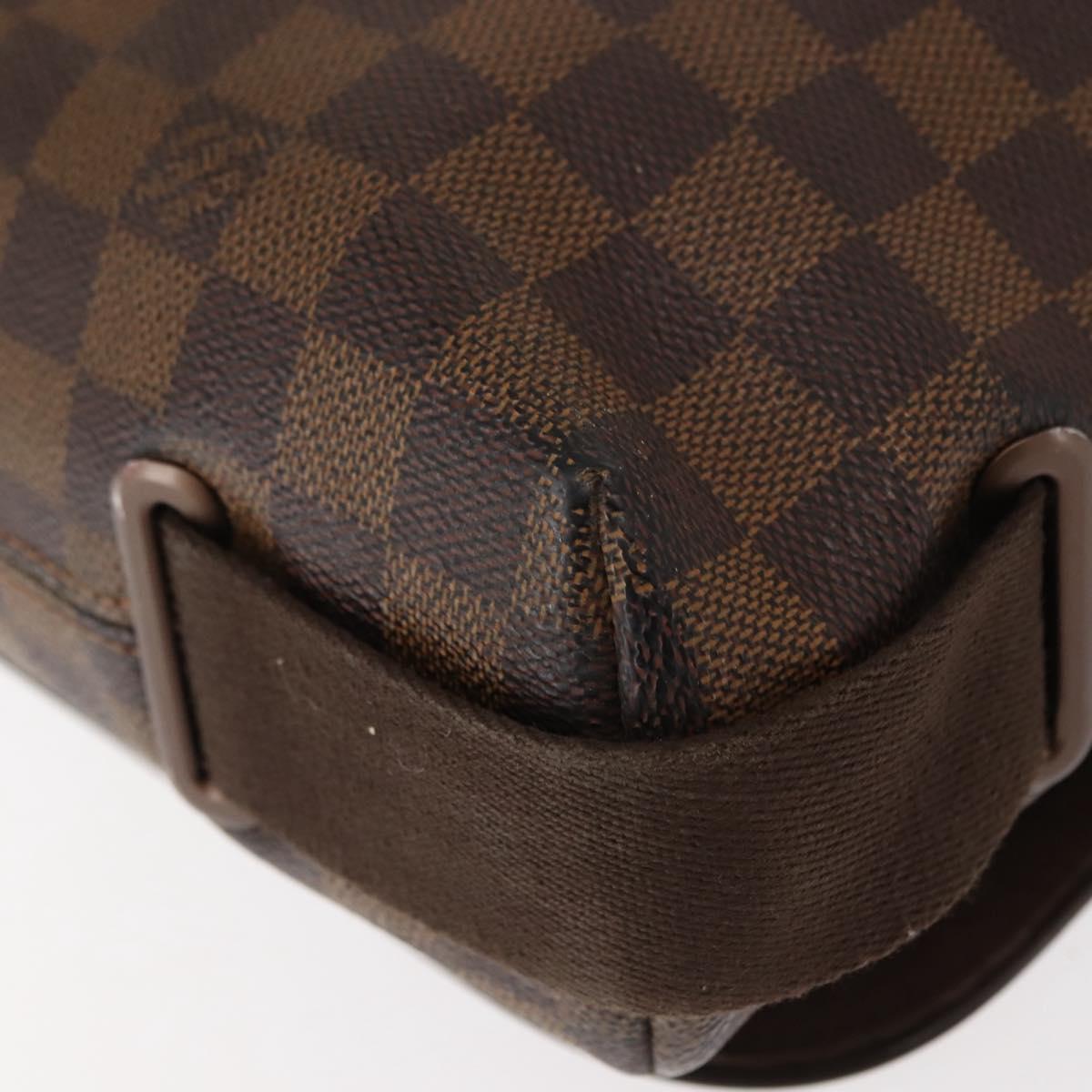 LOUIS VUITTON Damier Ebene Brooklyn MM Shoulder Bag N51211 LV Auth BA6531