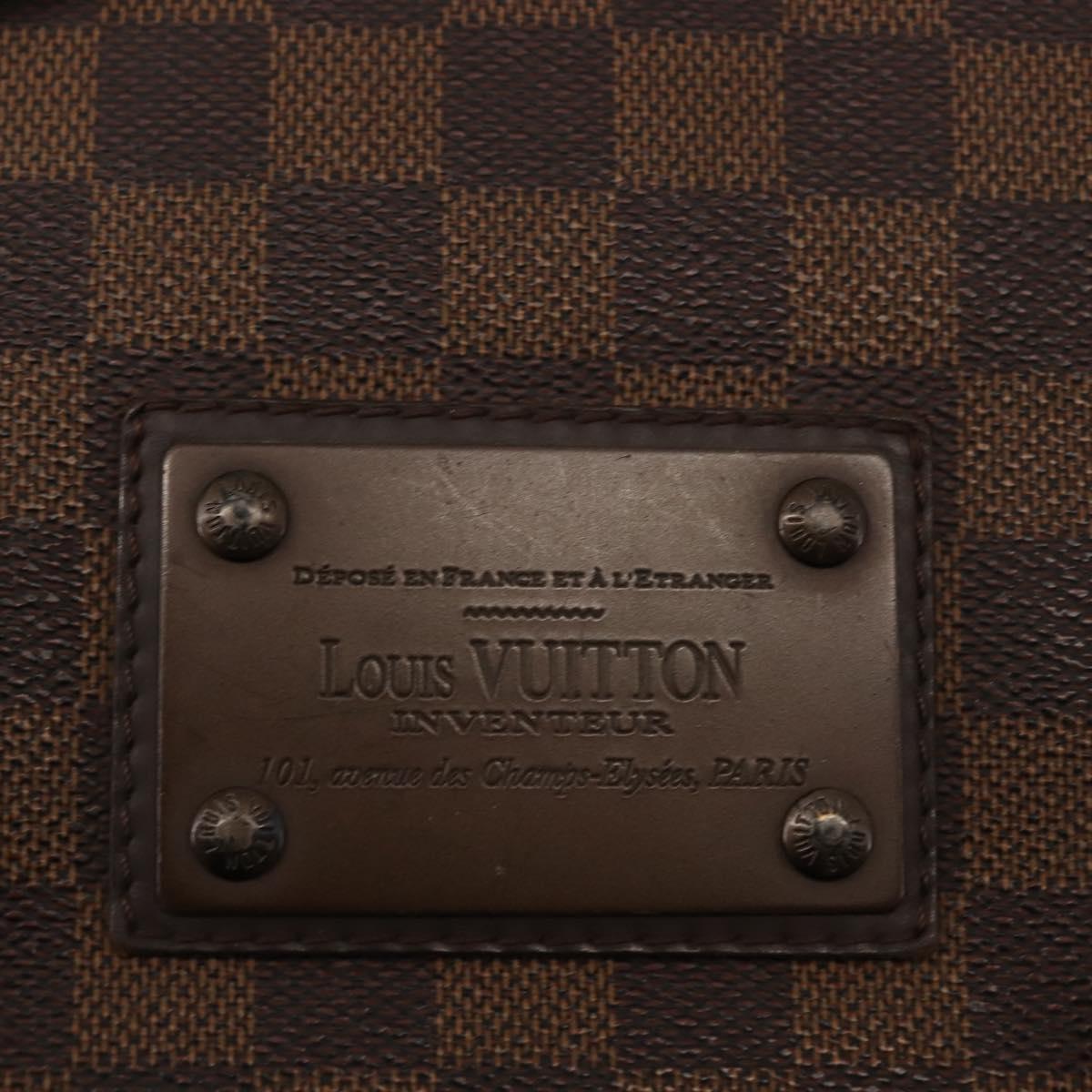 LOUIS VUITTON Damier Ebene Brooklyn MM Shoulder Bag N51211 LV Auth BA6531