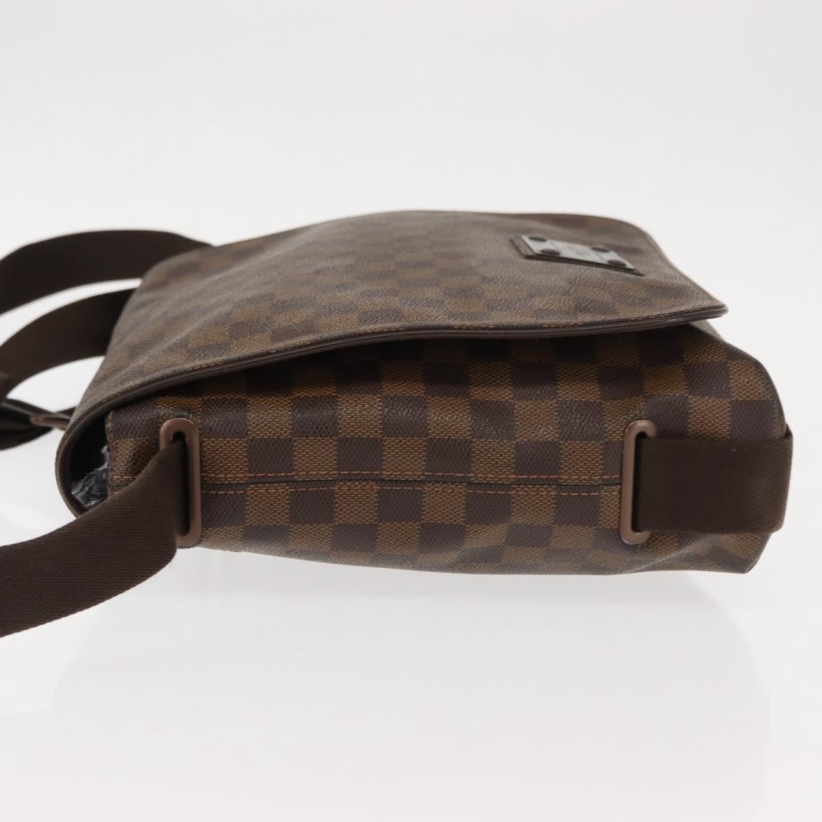 LOUIS VUITTON Damier Ebene Brooklyn MM Shoulder Bag N51211 LV Auth BA6531