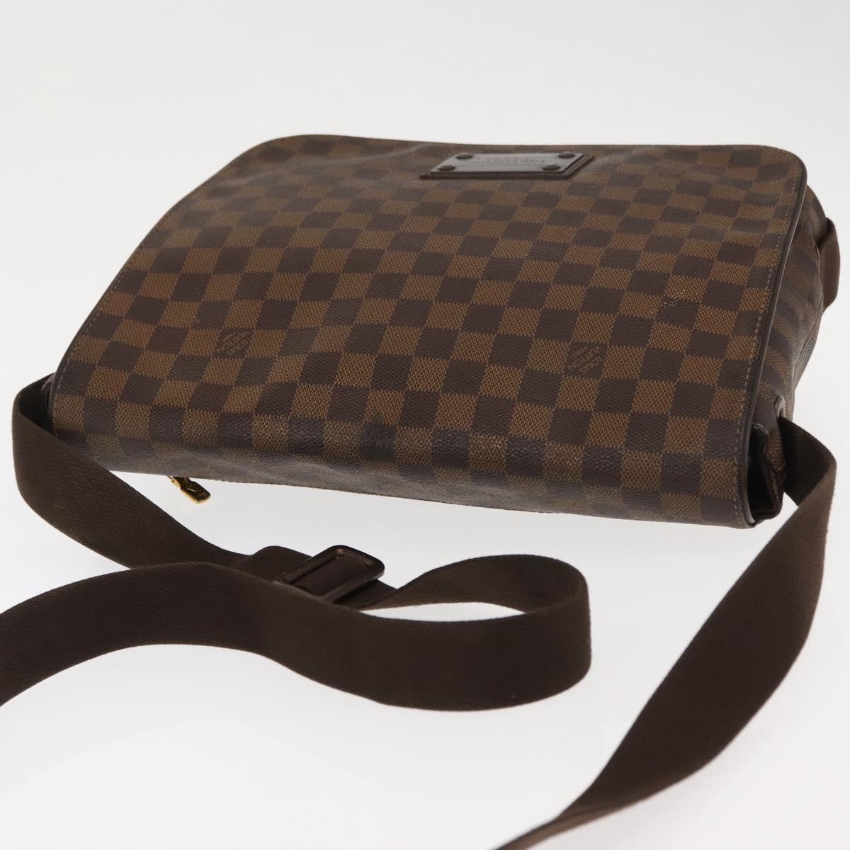 LOUIS VUITTON Damier Ebene Brooklyn MM Shoulder Bag N51211 LV Auth BA6531