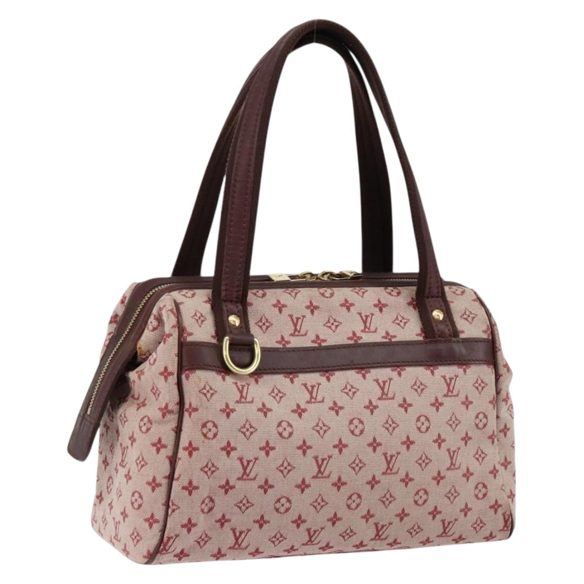 LOUIS VUITTON Monogram Mini Josephine PM Hand Bag Red M92216 LV Auth BA6535