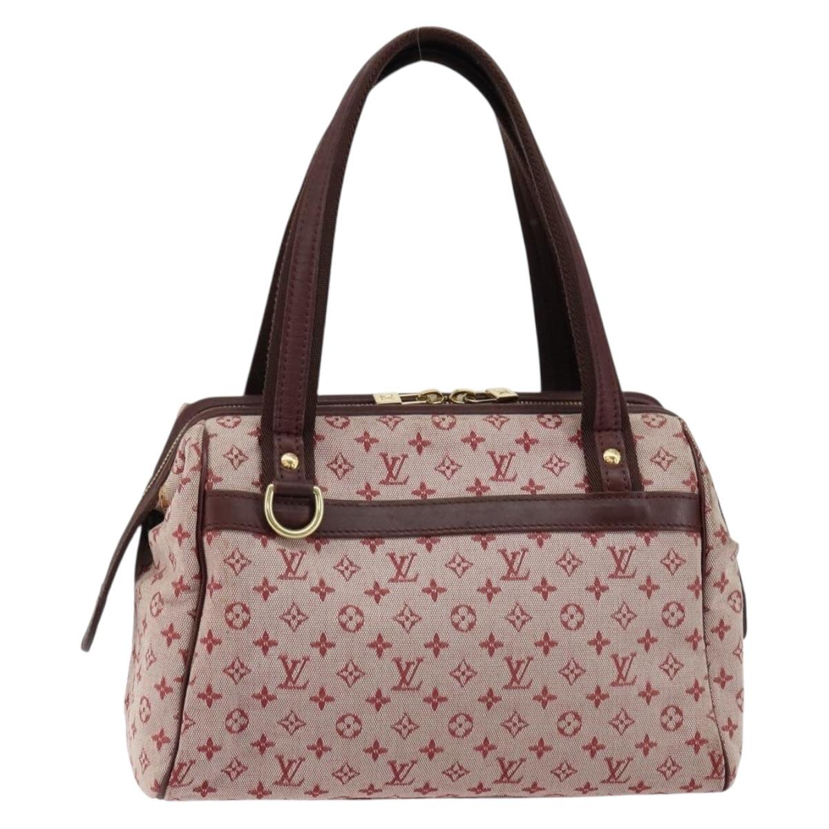 LOUIS VUITTON Monogram Mini Josephine PM Hand Bag Red M92216 LV Auth BA6535
