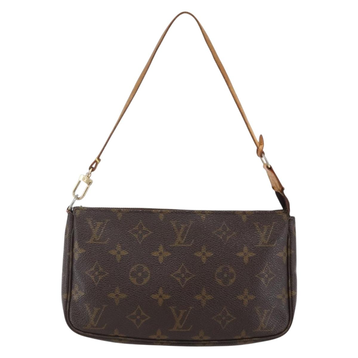 LOUIS VUITTON Monogram Pochette Accessoires Pouch M51980 LV Auth BA6537
