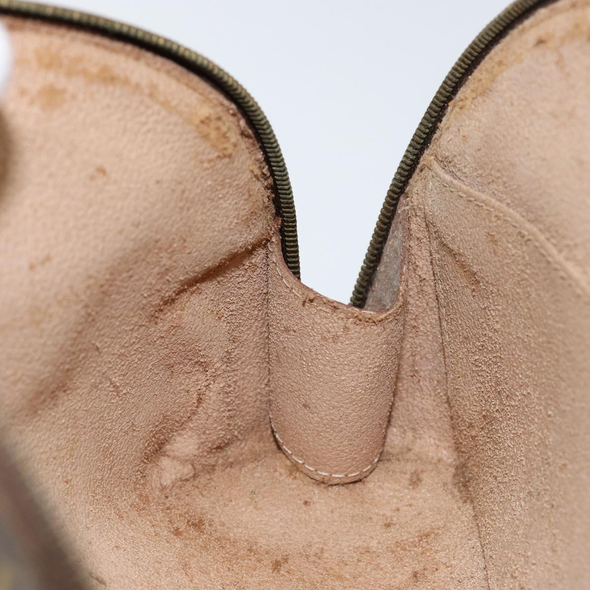 LOUIS VUITTON Monogram Trousse Demi Ronde Cosmetic Pouch M47520 LV Auth BA6539