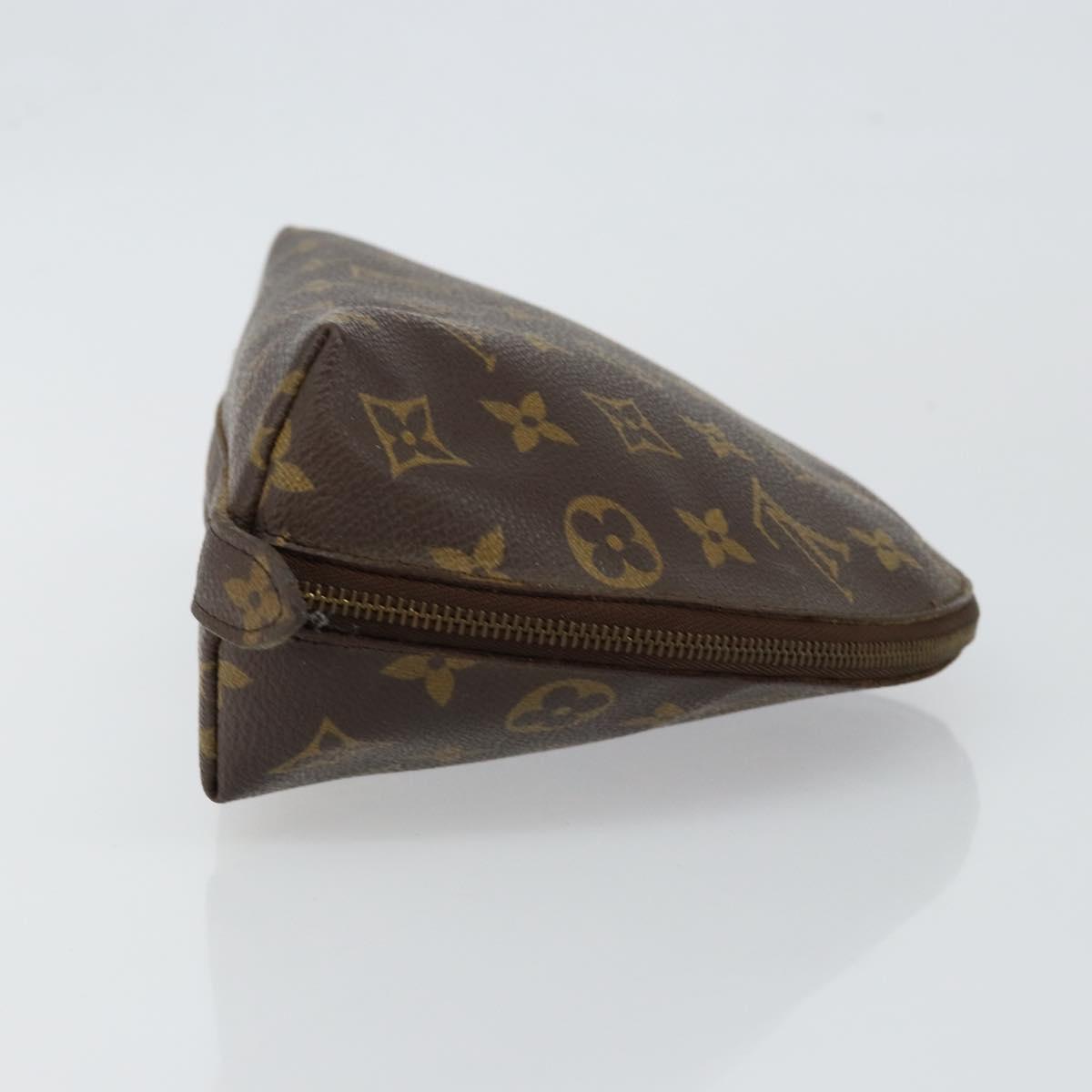 LOUIS VUITTON Monogram Trousse Demi Ronde Cosmetic Pouch M47520 LV Auth BA6539