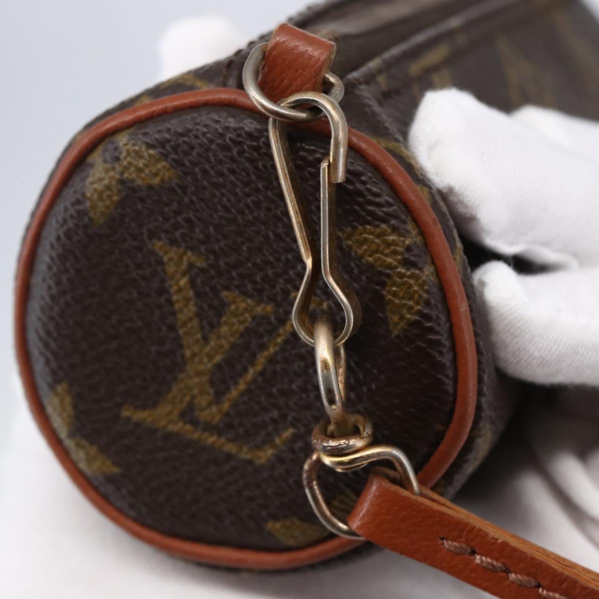 LOUIS VUITTON Monogram Papillon Pouch LV Auth BA6540