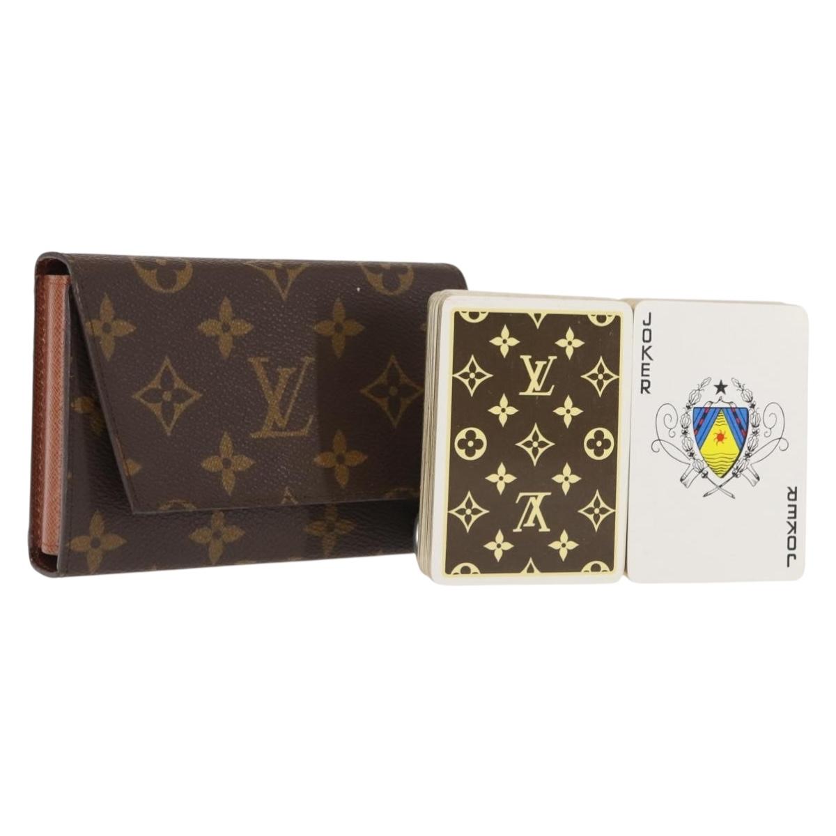 LOUIS VUITTON Monogram Playing Cards LV Auth BA6541