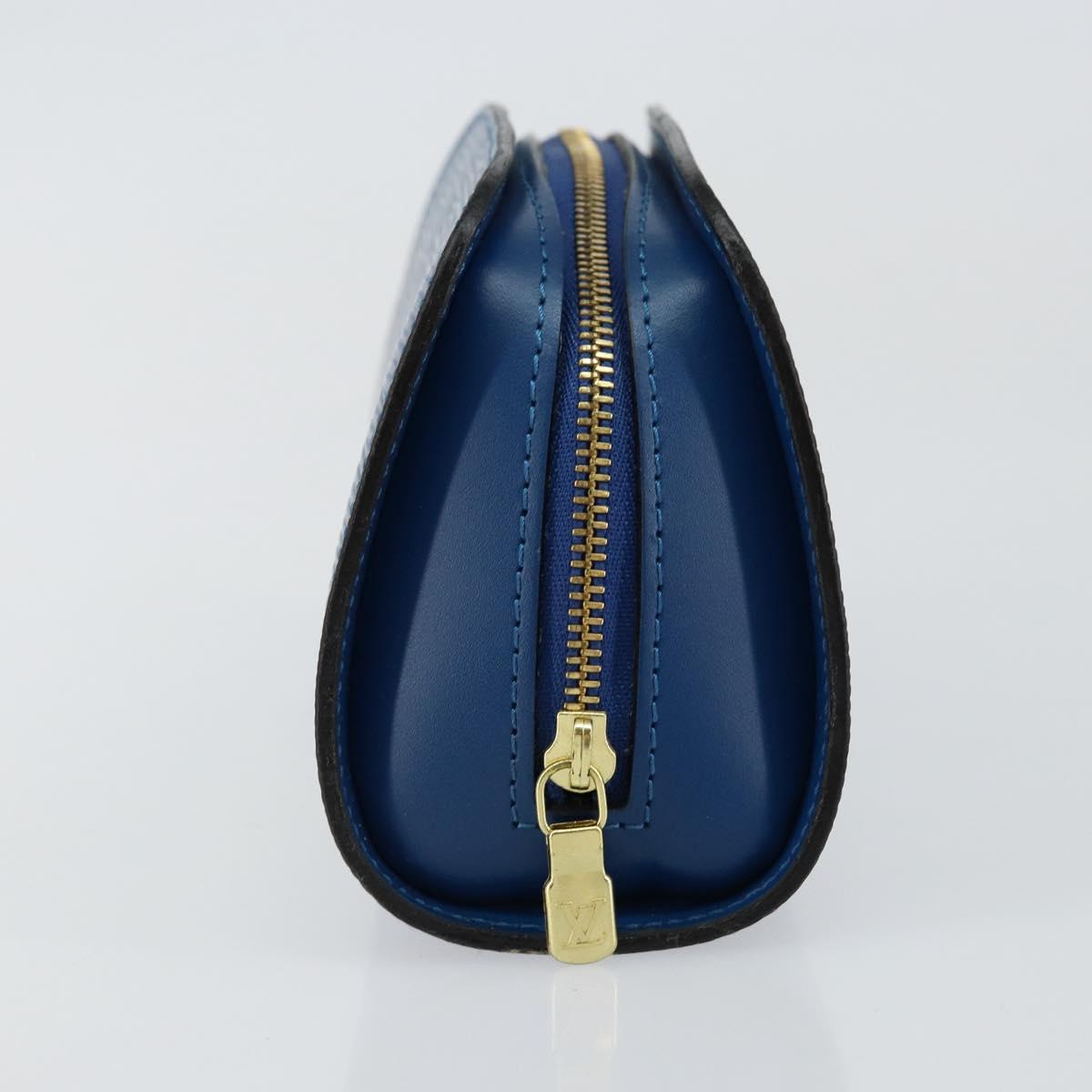 LOUIS VUITTON Epi Dauphine PM Pouch Blue M48445 LV Auth BA6544