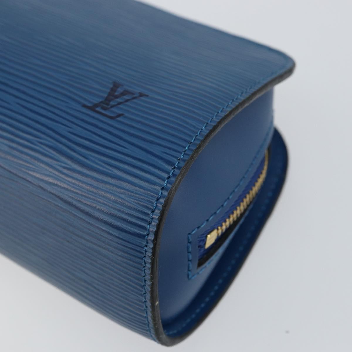 LOUIS VUITTON Epi Dauphine PM Pouch Blue M48445 LV Auth BA6544