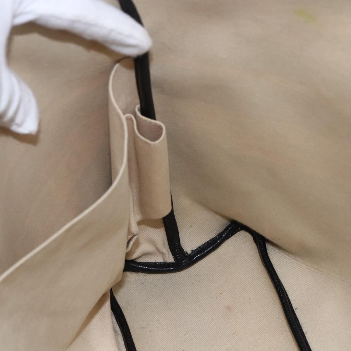 CHANEL Central Station Tote Bag PVC Canvas Black Silver CC Auth BA6549