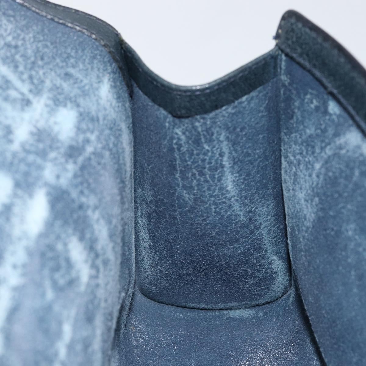 GUCCI GG Supreme Sherry Line Clutch Bag PVC Navy Gold 89 01 006 Auth BA6557