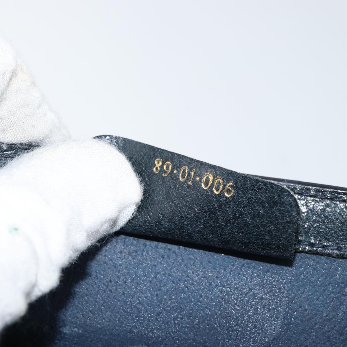 GUCCI GG Supreme Sherry Line Clutch Bag PVC Navy Gold 89 01 006 Auth BA6557