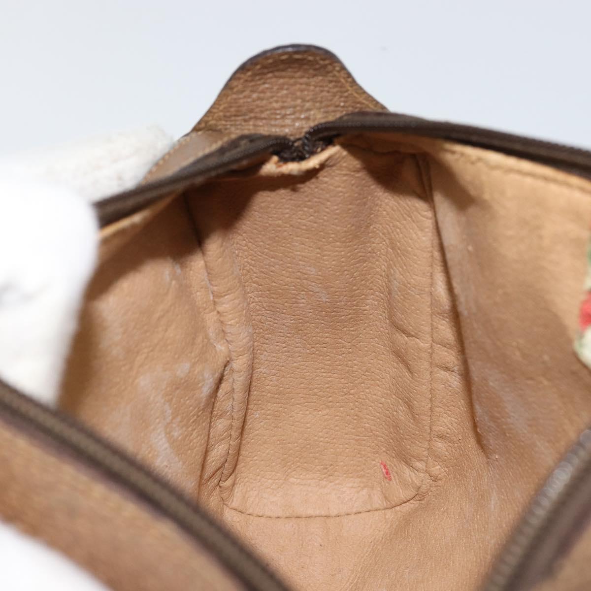 GUCCI GG Supreme Web Sherry Line Bag PVC Beige Gold 89 02 018 Auth BA6558